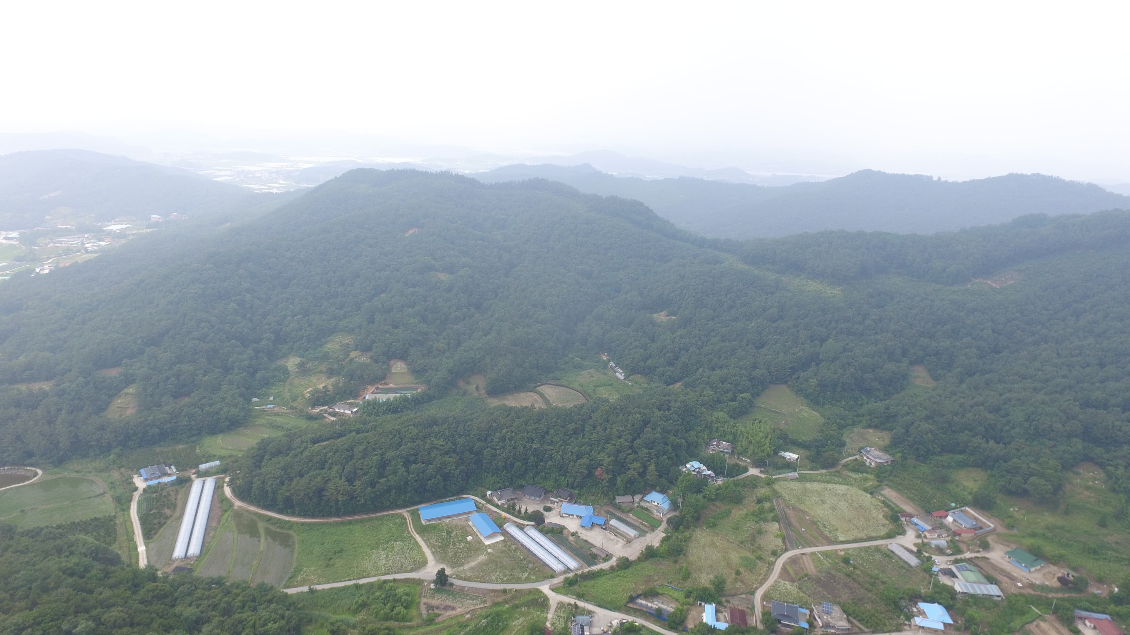 부여 청마산성 — 청마산성 남쪽 상공