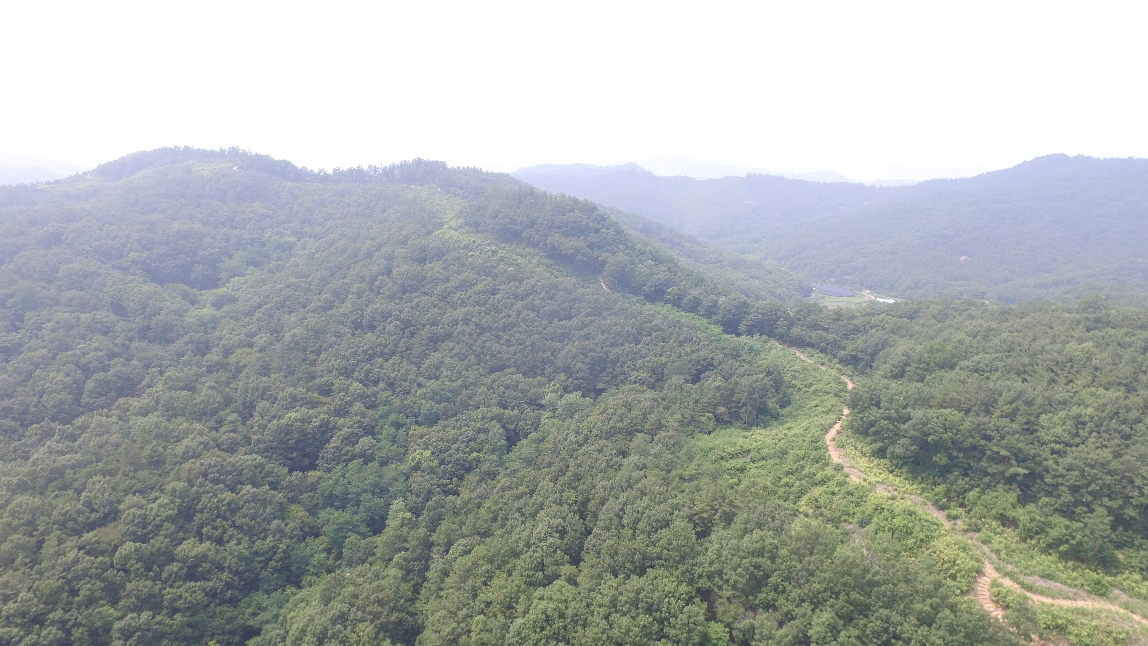 부여 청마산성 — 청마산성 동쪽 상공