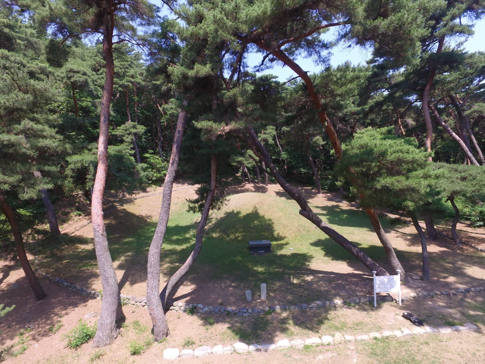 경주 법흥왕릉 — 경주 법흥왕릉 남쪽 상공 왕릉조망 (고도보존육성과, 2017)