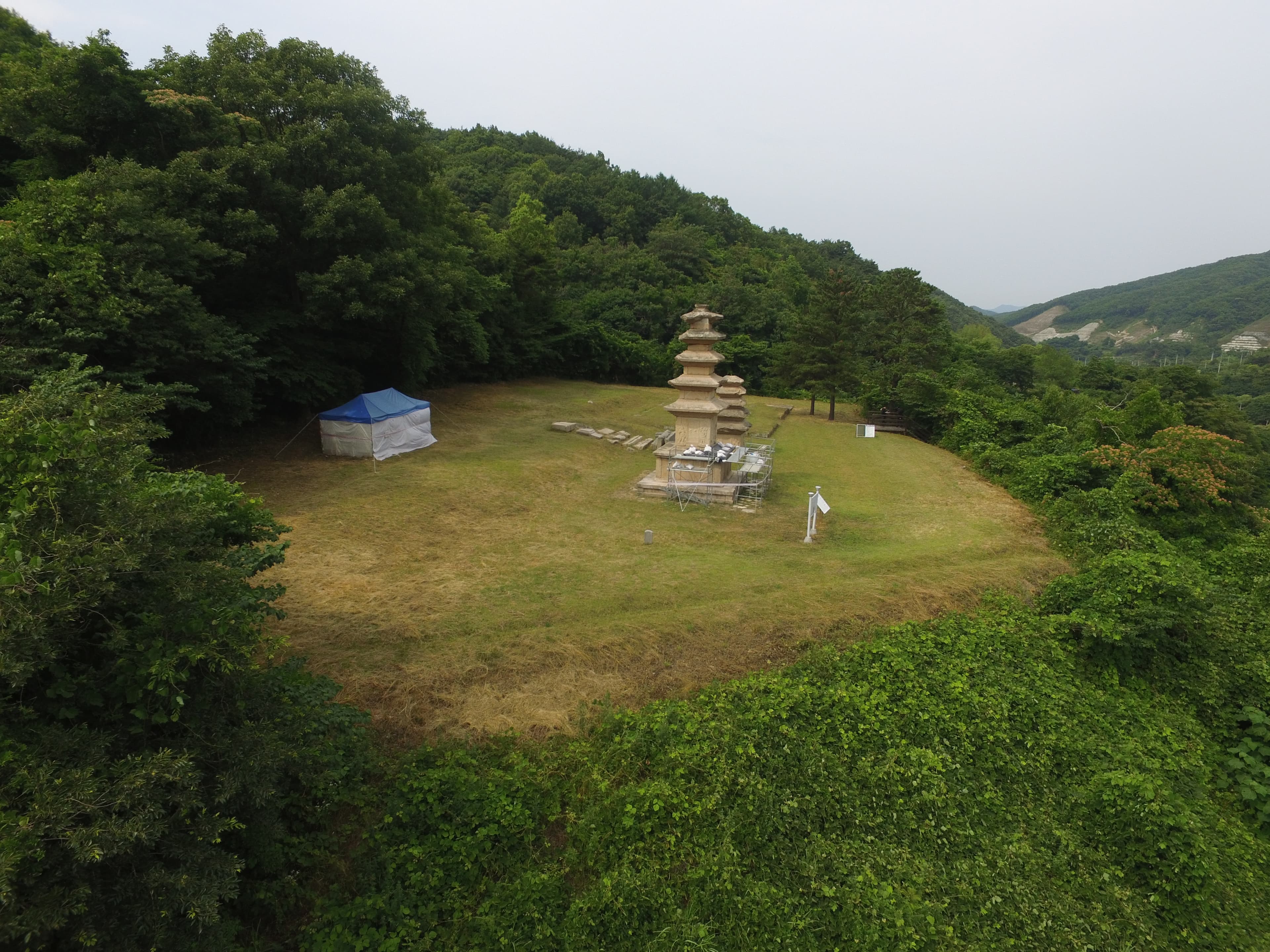 경주 장항리 사지 — 경주 장항리사지 서쪽상공 (고도보존육성과, 2017)