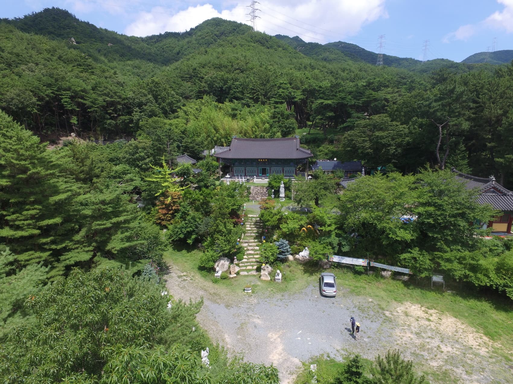 경주 원원사지 — 경주 원원사진 남쪽상공 (고도보존육성과, 2017)