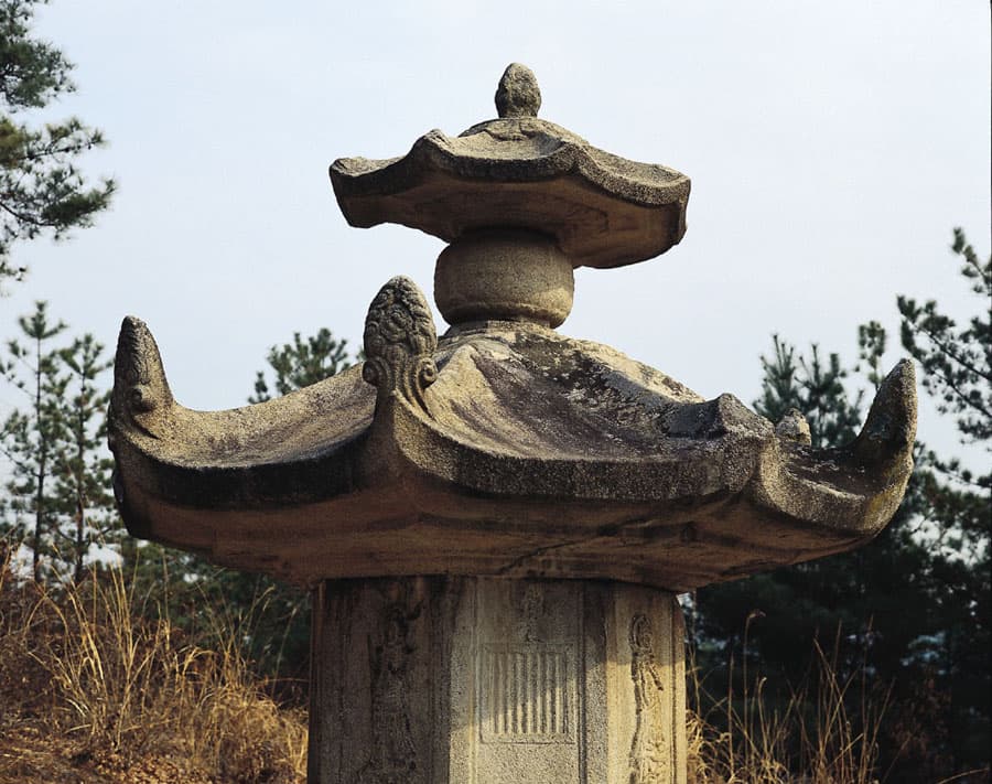 여주 고달사지 승탑 — 옥개석과 상륜부
