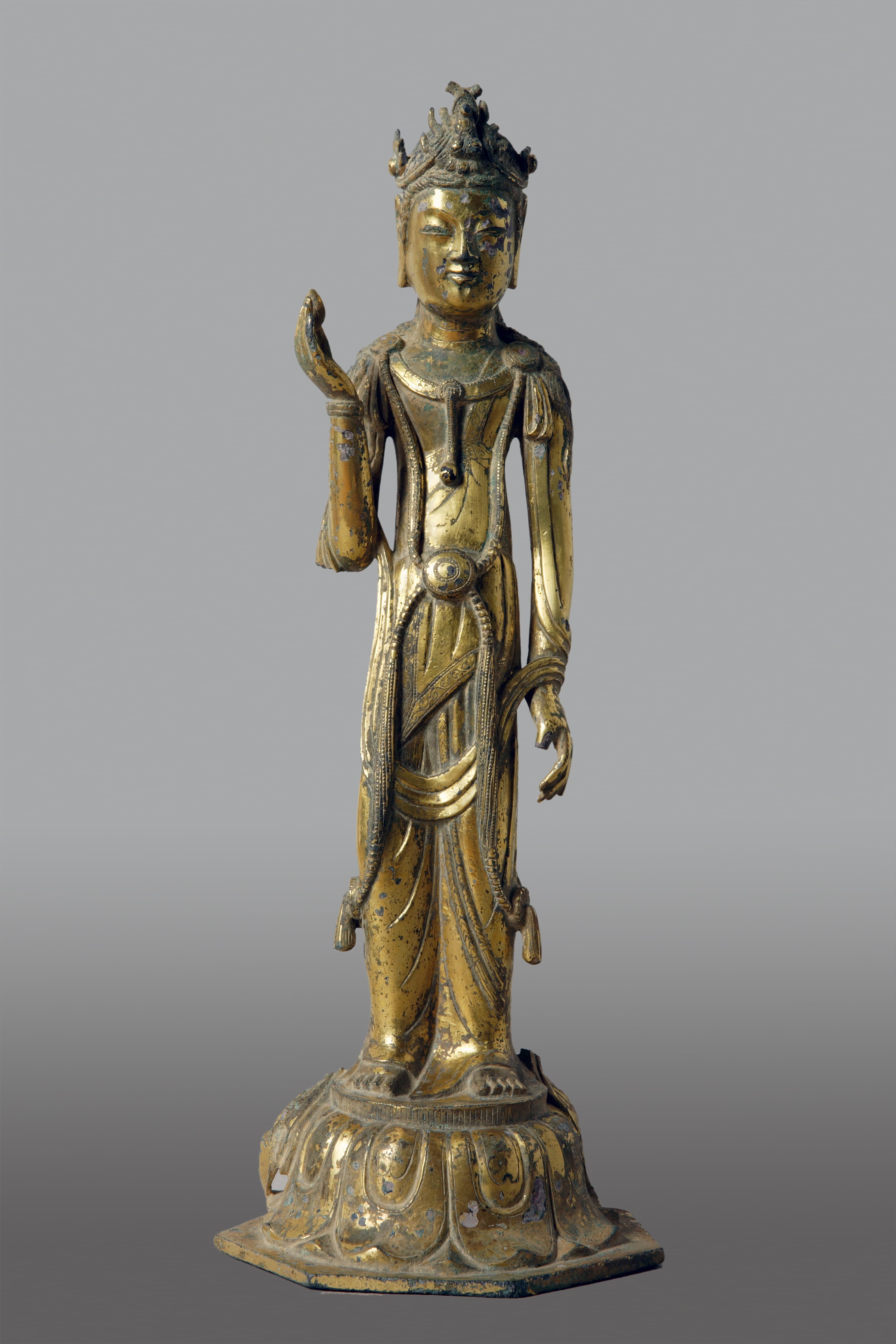 구미 선산읍 금동보살입상(1976-1) — 국보_구미 선산읍 금동보살입상_183-1-1_문화재대관(국보)