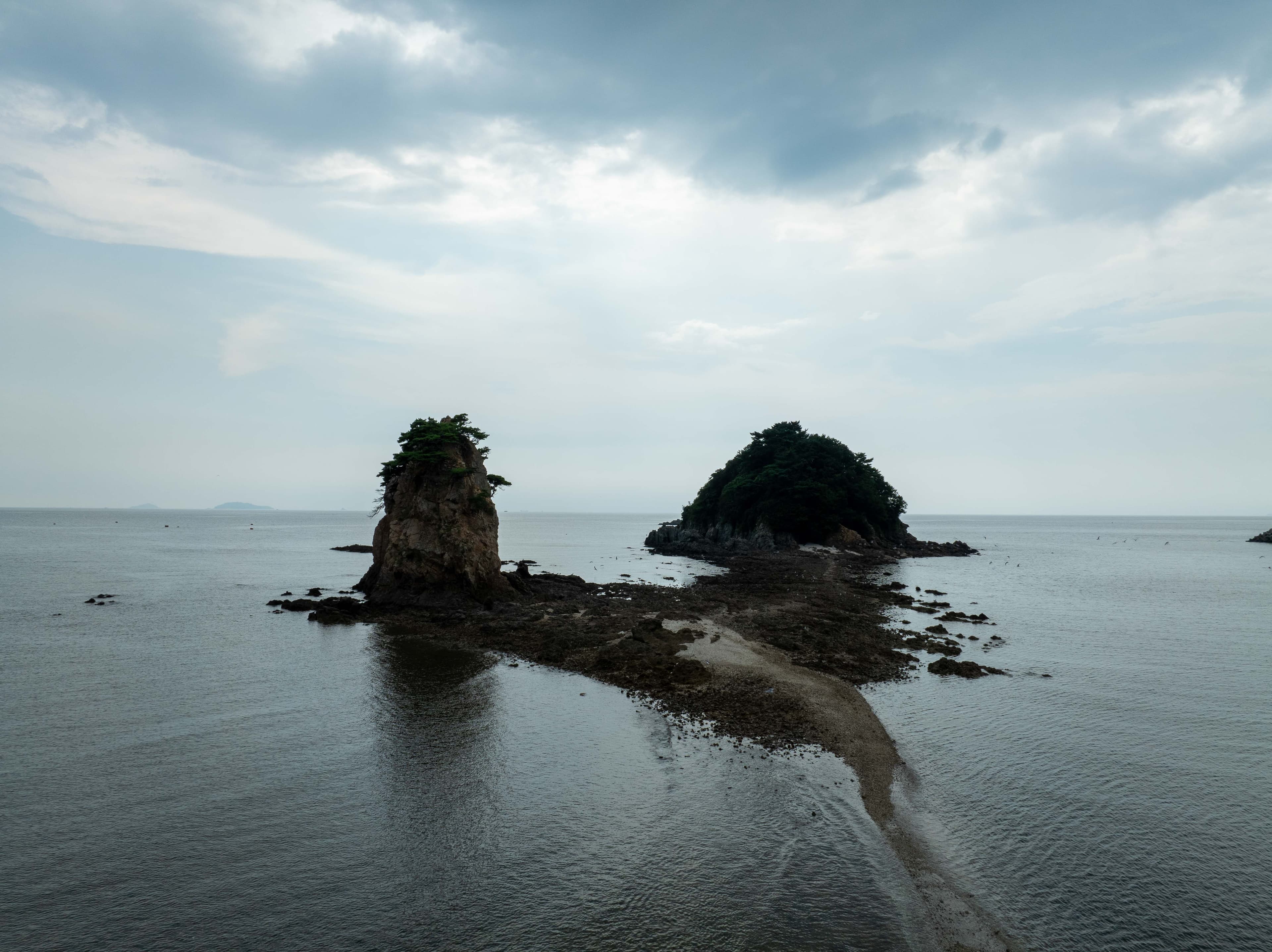 안면도 꽃지 할미 할아비 바위 — 안면도 꽃지 할미 할아비 바위(항공사진)_전경(항공) (촬영년도_2024년)