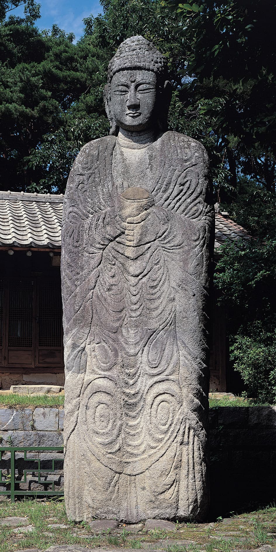 아산 평촌리 석조약사여래입상 — 아산 평촌리석조약사여래입상