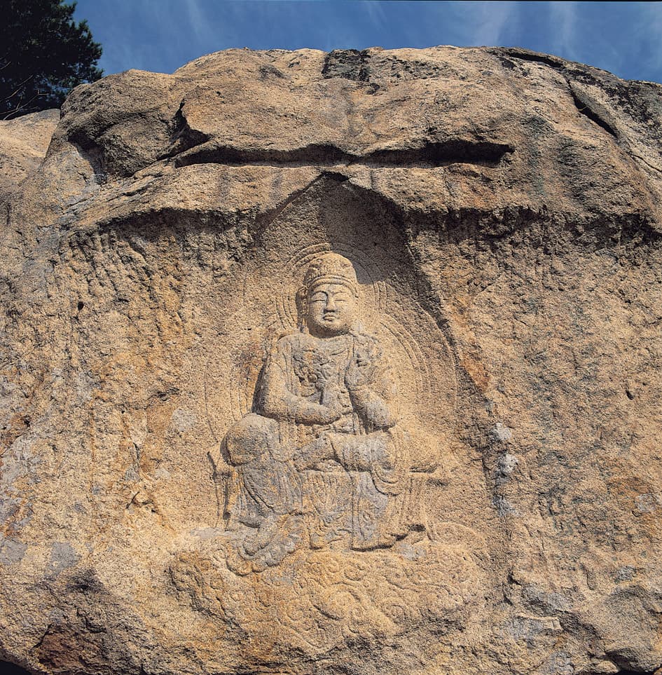 경주 남산 신선암 마애보살반가상 — 마애보살반가상 전체