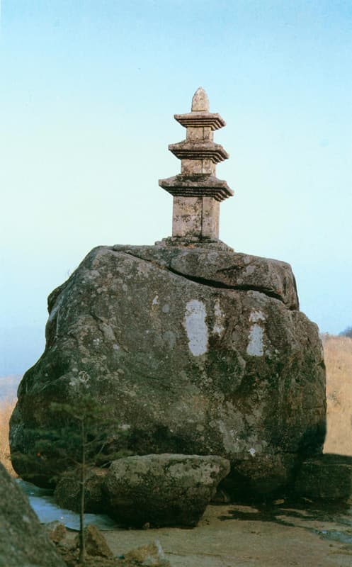 산청 법계사 삼층석탑 — 전경