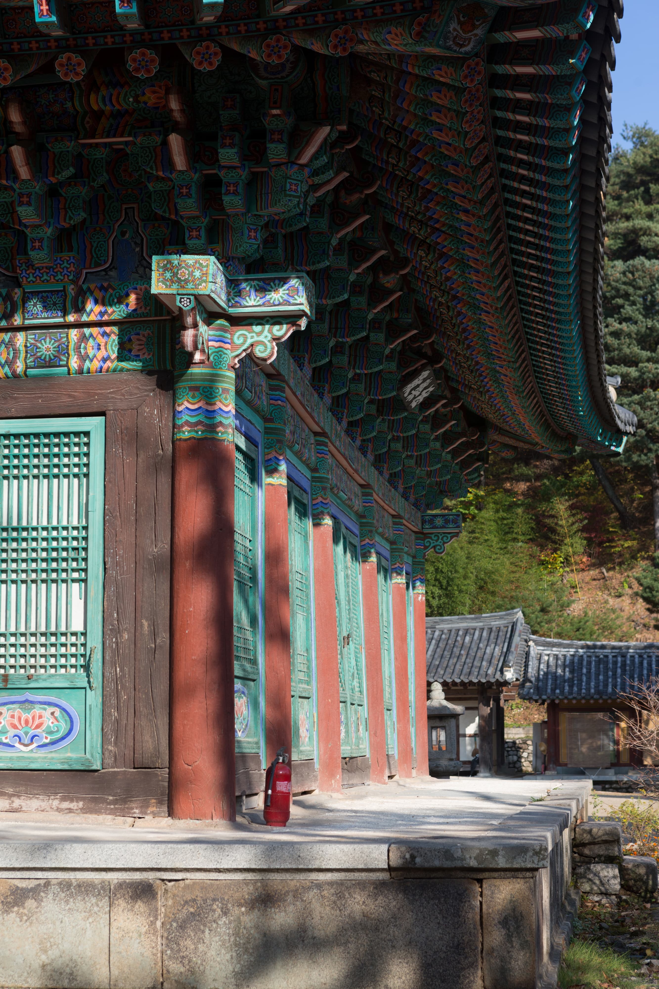대구 동화사 극락전 — 대구 동화사 극락전_기둥 (촬영년도 : 2015년)