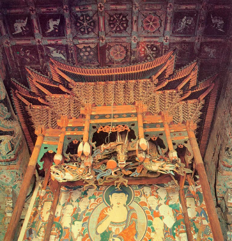 완주 화암사 극락전 — 닫집