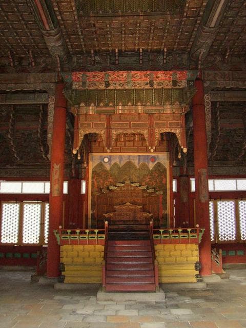 덕수궁 중화전 및 중화문 — 중화전 어좌