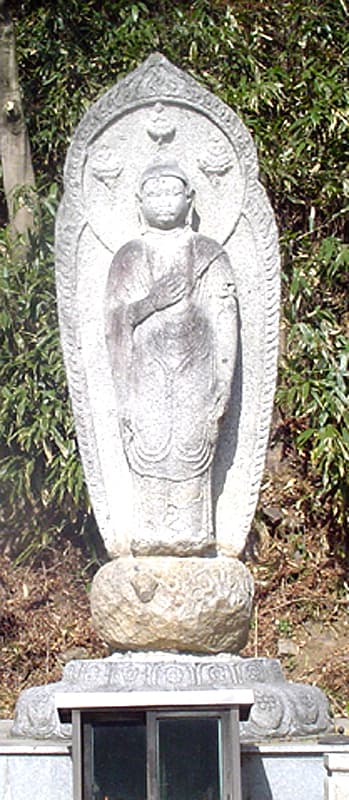 안성 봉업사지 석조여래입상 — 안성 봉업사지 석조여래입상(2005년현재)