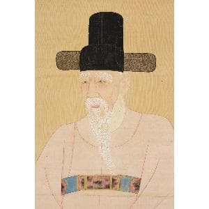 허목 초상 — 보물 허목초상(부분1)