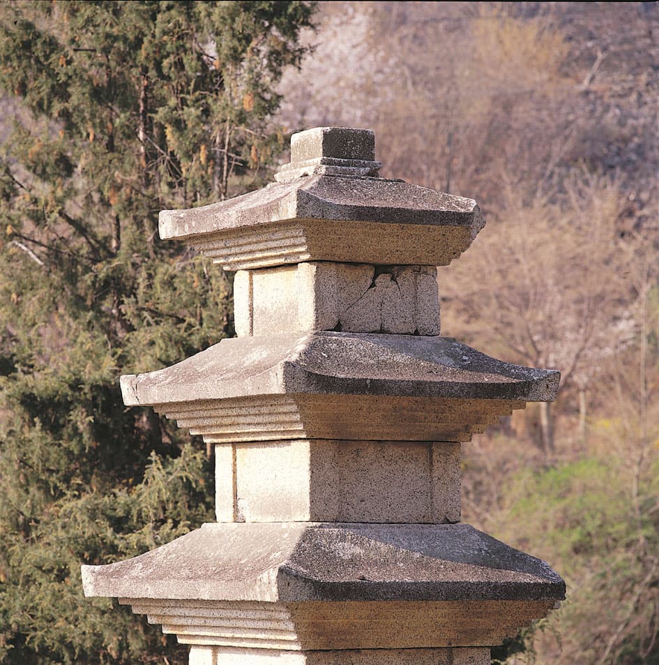 의령 보천사지 삼층석탑 — 탑신부 전체